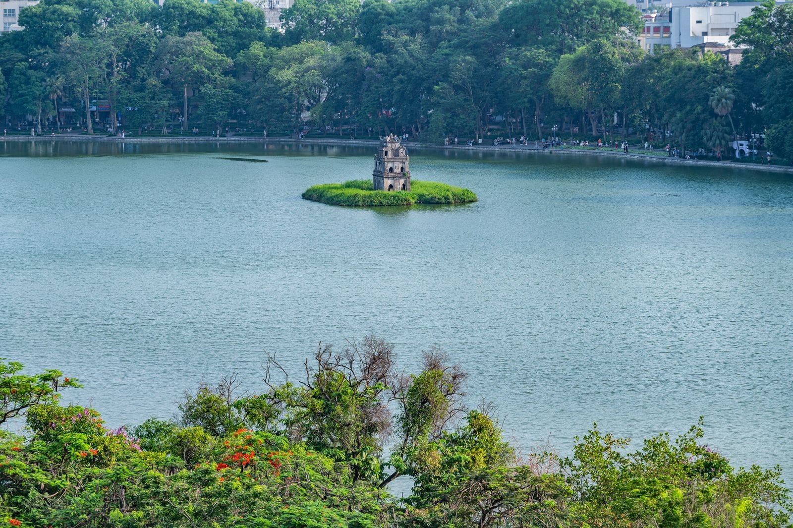 Turtle Tower on Hoan Kiem Lake